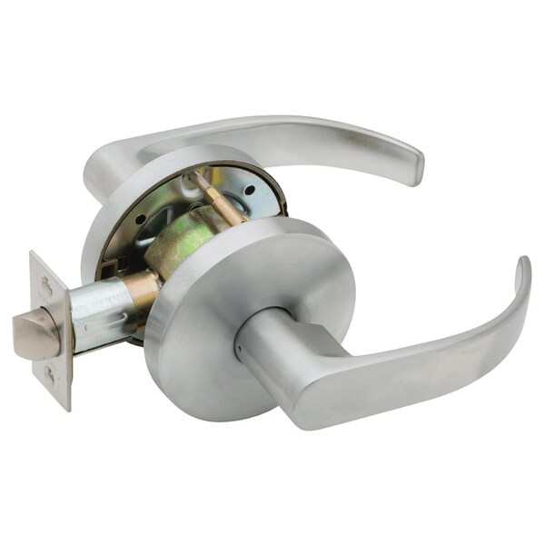Falcon Grade 2 Communicating/Exit Cylindrical Lock, Non-Keyed, Quantum Lever, Standard Rose, Satin Chrome W161D Q 626 - main